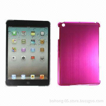 Case for iPad Mini, Made of Metal + PC, Plating PC Stick Drawing Metal Piece